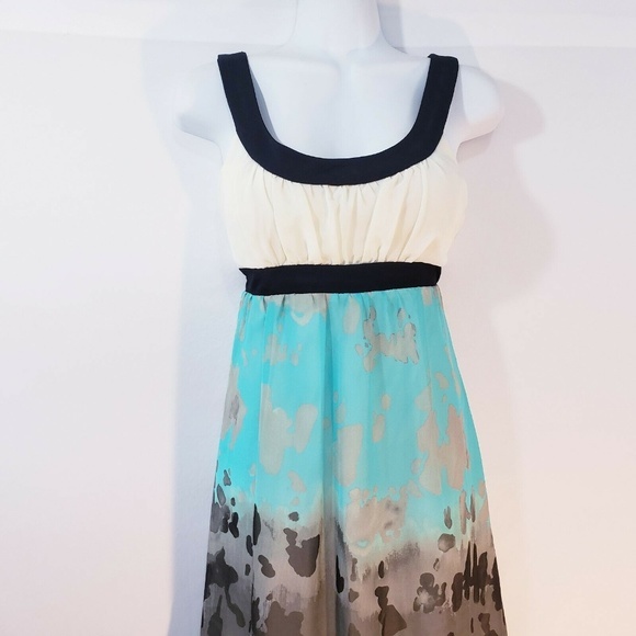 La Belle DRESS Womens Size 9 Sleeveless Empire Fla - Picture 3 of 8